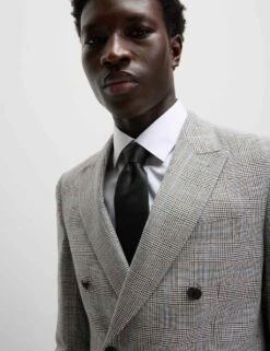 Slim Fit Wool Blend Check Suit Jacket 23 Slim Fit Wool Blend Check Suit Jacket -Marksandspencer Sale Store slim fit wool blend check suit jacket 8