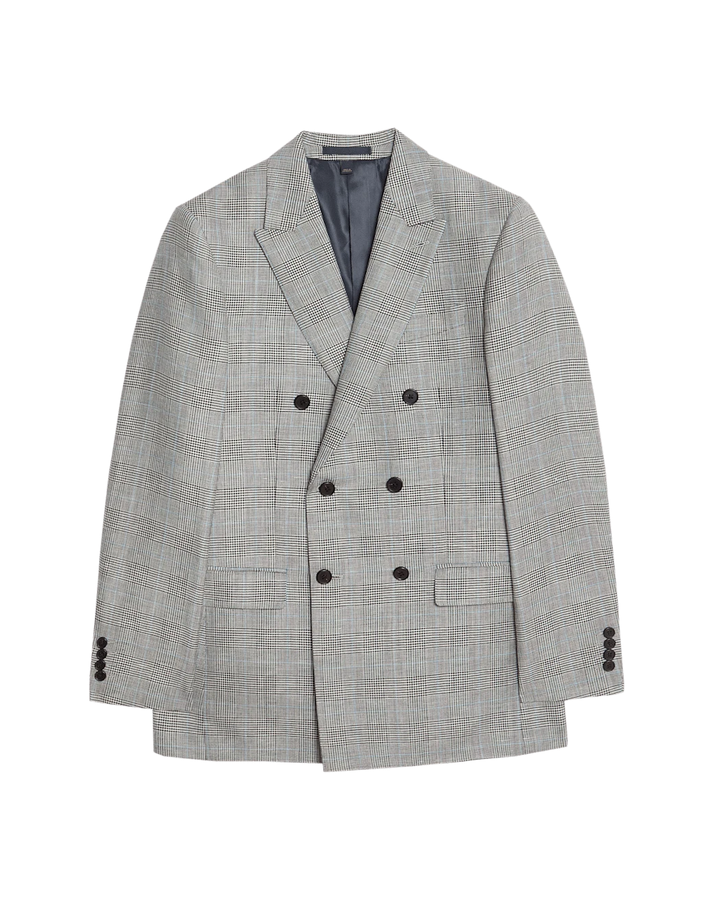 Slim Fit Wool Blend Check Suit Jacket 10 Slim Fit Wool Blend Check Suit Jacket - Image 10