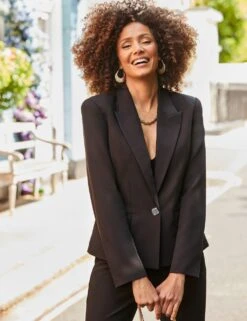 Hourglass Tailored Blazer -Marksandspencer Sale Store slim tailored single breasted blazer