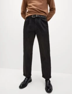 Relaxed Tapered Fit Single Pleat Jeans -Marksandspencer Sale Store slim tapered fit single pleat jeans 6