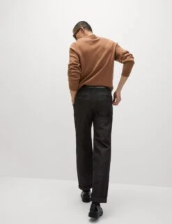 Relaxed Tapered Fit Single Pleat Jeans -Marksandspencer Sale Store slim tapered fit single pleat jeans 9