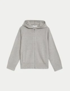 Soft Touch Knitted Zip Up Hoodie -Marksandspencer Sale Store soft touch knitted zip up hoodie 12