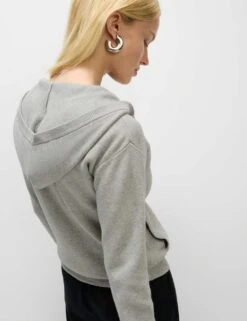 Soft Touch Knitted Zip Up Hoodie -Marksandspencer Sale Store soft touch knitted zip up hoodie 17