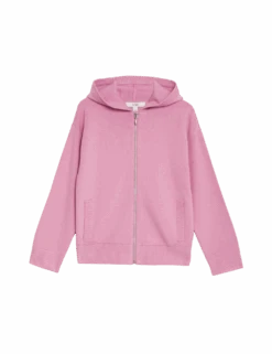 Soft Touch Knitted Zip Up Hoodie -Marksandspencer Sale Store soft touch knitted zip up hoodie