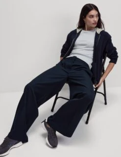 Soft Touch Two Tone Slim Fit Hoodie -Marksandspencer Sale Store soft touch slim fit hoodie 2