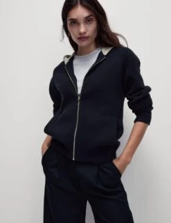 Soft Touch Two Tone Slim Fit Hoodie -Marksandspencer Sale Store soft touch slim fit hoodie 6