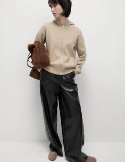 Soft Touch Two Tone Slim Fit Hoodie -Marksandspencer Sale Store soft touch slim fit hoodie 9