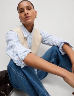 Soft Touch V-Neck Knitted Waistcoat -Marksandspencer Sale Store soft touch v neck knitted waistcoat 10