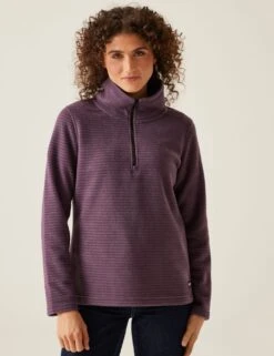 Regatta Solenne Striped Funnel Neck Half Zip Fleece -Marksandspencer Sale Store solenne striped funnel neck half zip fleece 11