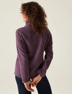 Regatta Solenne Striped Funnel Neck Half Zip Fleece -Marksandspencer Sale Store solenne striped funnel neck half zip fleece 14