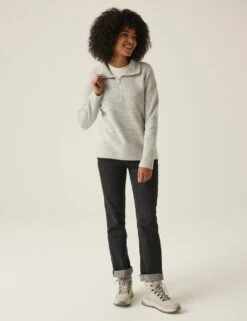 Regatta Solenne Striped Funnel Neck Half Zip Fleece -Marksandspencer Sale Store solenne striped funnel neck half zip fleece 17