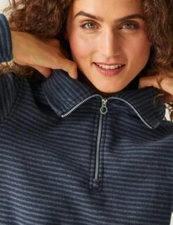Regatta Solenne Striped Funnel Neck Half Zip Fleece -Marksandspencer Sale Store solenne striped funnel neck half zip fleece 8