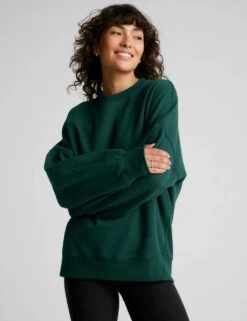 Beyond Yoga Solstice Cotton Rich Crew Neck Sweatshirt -Marksandspencer Sale Store solstice cotton rich crew neck sweatshirt 4
