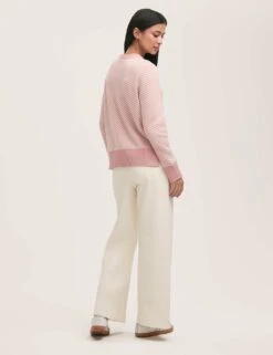 Stella Cotton Rich Striped Crew Neck Jumper -Marksandspencer Sale Store stella cotton rich striped crew neck jumper 7