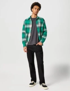 Wrangler Straight Fit Pure Cotton 5 Pocket Jeans -Marksandspencer Sale Store straight fit pure cotton 5 pocket jeans 11