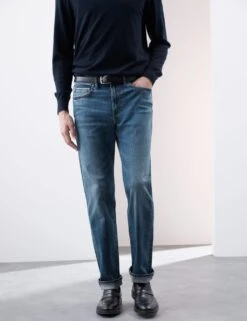 Straight Fit Japanese Selvedge Jeans -Marksandspencer Sale Store straight fit selvedge jeans 2