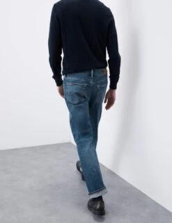 Straight Fit Japanese Selvedge Jeans -Marksandspencer Sale Store straight fit selvedge jeans 4