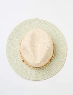 Straw Colour Block Fedora Hat -Marksandspencer Sale Store straw colour block fedora hat 3