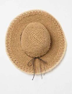 Straw Crochet Embellished Wide Brim Hat -Marksandspencer Sale Store straw crochet embellished wide brim hat 4