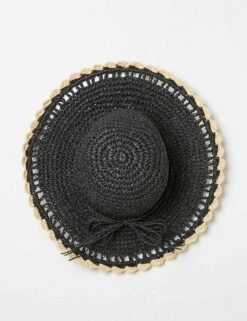 Straw Scallop Edge Wide Brim Hat 12 Straw Scallop Edge Wide Brim Hat -Marksandspencer Sale Store straw scallop edge wide brim hat 4