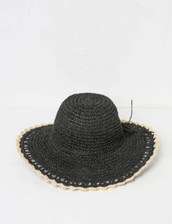Straw Scallop Edge Wide Brim Hat 13 Straw Scallop Edge Wide Brim Hat -Marksandspencer Sale Store straw scallop edge wide brim hat 5