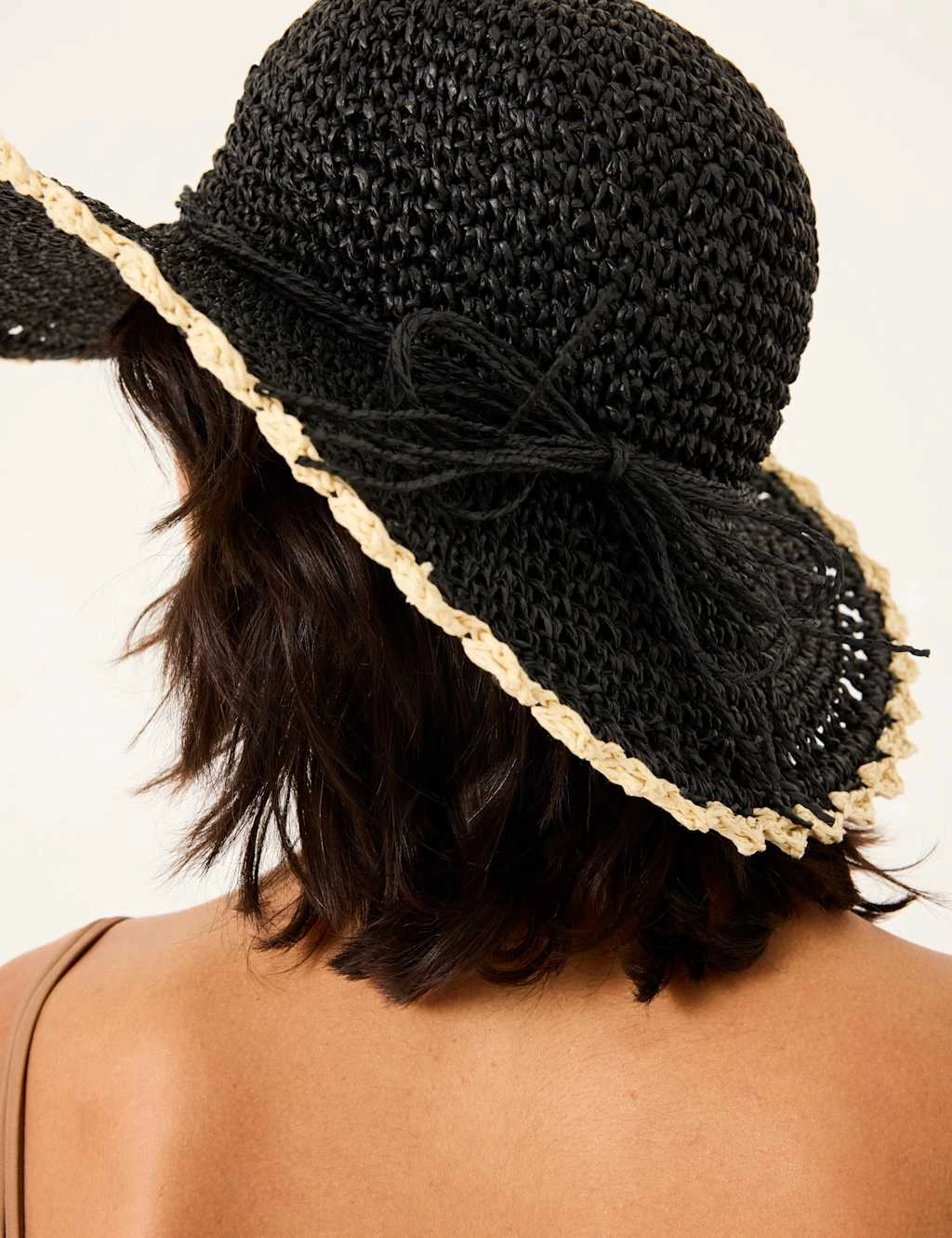 Straw Scallop Edge Wide Brim Hat 7 Straw Scallop Edge Wide Brim Hat - Image 7