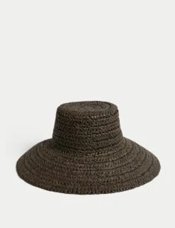 Straw Wide Brim Hat -Marksandspencer Sale Store straw wide brim hat 2