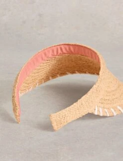 WHITE STUFF Straw Woven Visor -Marksandspencer Sale Store straw woven visor 2