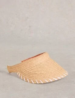WHITE STUFF Straw Woven Visor -Marksandspencer Sale Store straw woven visor 3