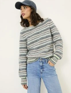 Striped Crew Neck Jumper -Marksandspencer Sale Store striped crew neck jumper 5