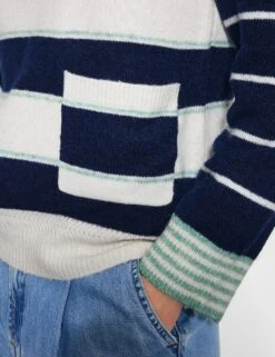 MONSOON Striped Crew Neck Pocket Detail Jumper 17 MONSOON Striped Crew Neck Pocket Detail Jumper -Marksandspencer Sale Store striped crew neck pocket detail jumper 7