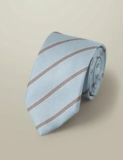 Striped Pure Silk Tie -Marksandspencer Sale Store striped pure silk tie 2