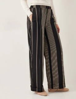 MONSOON Striped Straight Leg Trousers -Marksandspencer Sale Store striped straight leg trousers 5