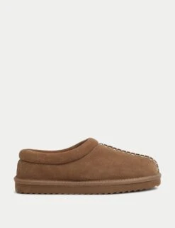 Suede Faux Fur Lined Mule Clog Slippers -Marksandspencer Sale Store suede faux fur lined mule clog slippers 4