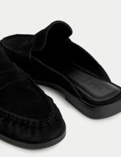 Suede Loafer Mules -Marksandspencer Sale Store suede flatform loafer mules 2