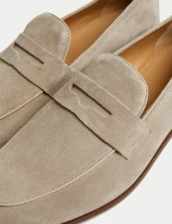 Suede Slip-On Loafers -Marksandspencer Sale Store suede slip on loafers 11