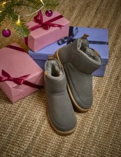 Suede Slipper Boots -Marksandspencer Sale Store suede slipper boots 5