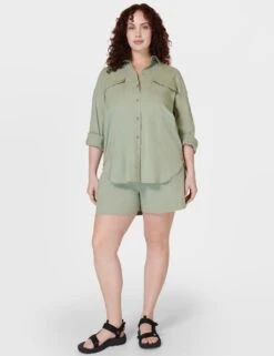 Sweaty Betty Summer Stretch Linen Rich Utility Shirt 21 Sweaty Betty Summer Stretch Linen Rich Utility Shirt -Marksandspencer Sale Store summer stretch linen rich utility shirt 9