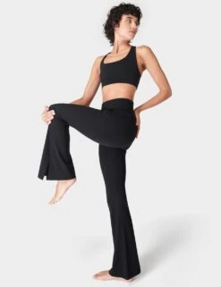 Sweaty Betty Super Soft High Waisted Flared Trousers -Marksandspencer Sale Store super soft high waisted flared trousers 7