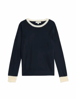 Supersoft Tipped Detail Relaxed Jumper -Marksandspencer Sale Store supersoft tipped detail relaxed jumper 1