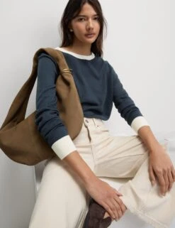 Supersoft Tipped Detail Relaxed Jumper -Marksandspencer Sale Store supersoft tipped detail relaxed jumper 11