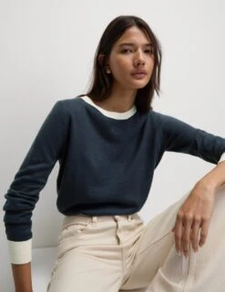 Supersoft Tipped Detail Relaxed Jumper -Marksandspencer Sale Store supersoft tipped detail relaxed jumper 13