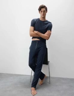 Pima® Cotton Modal Pyjama Bottoms -Marksandspencer Sale Store supima cotton blend pyjama bottoms 1