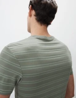 Supima® Cotton Modal Striped T-shirt Vest -Marksandspencer Sale Store supima cotton modal striped t shirt vest 11