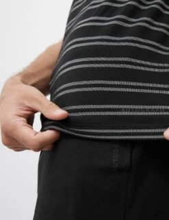 Supima® Cotton Modal Striped T-shirt Vest -Marksandspencer Sale Store supima cotton modal striped t shirt vest 5