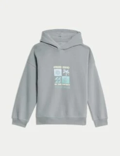 Surf Club Graphic Hoodie (6-16 Yrs) -Marksandspencer Sale Store surf club graphic hoodie 6 16 yrs 1 5