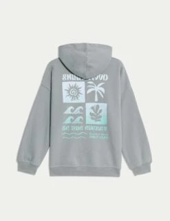 Surf Club Graphic Hoodie (6-16 Yrs) -Marksandspencer Sale Store surf club graphic hoodie 6 16 yrs 1 7