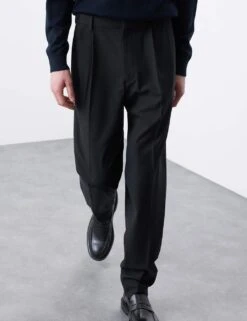 Tailored Fit 360 Flex Pleated Trousers -Marksandspencer Sale Store tailored fit 360 flex pleated suit trousers 9