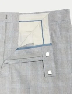 Tailored Fit Check Stretch Suit Trousers -Marksandspencer Sale Store tailored fit check stretch suit trousers 8