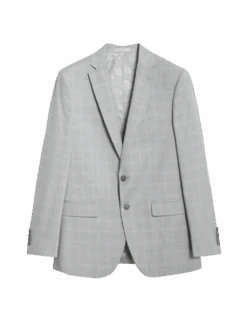 Tailored Fit Check Suit Jacket -Marksandspencer Sale Store tailored fit check suit jacket